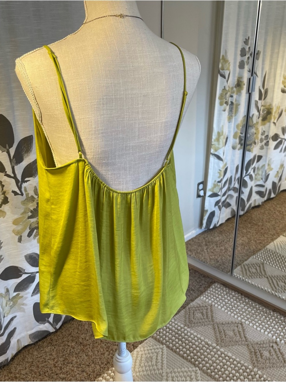 Witchy Vibes Lime Green Lace Trim Satin Fairy Whimsigoth Chemise Layer - Picture 3 of 9